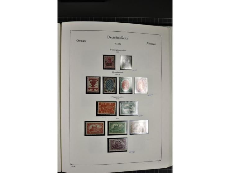 1872/1945, postfrische und ungebrauchte Sammlung mit Bl.1, 2, 3, allen Zeppelin (teils Neugummi) etc.