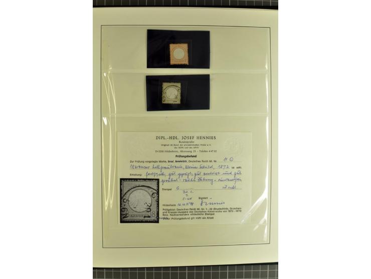 1872/1945, ungebrauchte, postfrische und gestempelte Sammlung, über weite strecken komplett mit recht schönem Brustschildteil