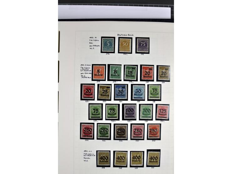 1872/1945, in den Hauptnummern augenscheinlich kpl. ungebrauchte und gestempelte Sammlung inkl. Dienstmarken im Vordruckalbum