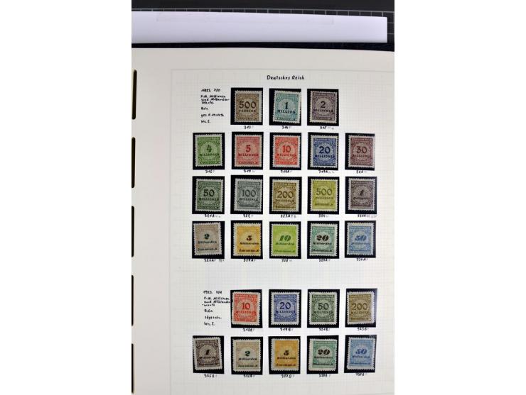 1872/1945, in den Hauptnummern augenscheinlich kpl. ungebrauchte und gestempelte Sammlung inkl. Dienstmarken im Vordruckalbum