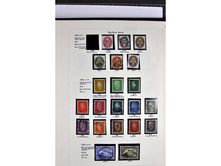 1872/1945, in den Hauptnummern augenscheinlich kpl. ungebrauchte und gestempelte Sammlung inkl. Dienstmarken im Vordruckalbum