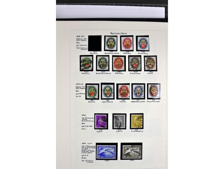 1872/1945, in den Hauptnummern augenscheinlich kpl. ungebrauchte und gestempelte Sammlung inkl. Dienstmarken im Vordruckalbum