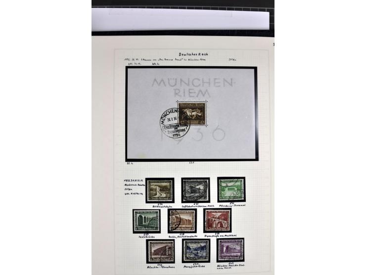 1872/1945, in den Hauptnummern augenscheinlich kpl. ungebrauchte und gestempelte Sammlung inkl. Dienstmarken im Vordruckalbum