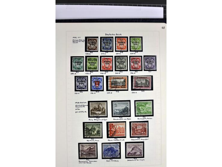 1872/1945, in den Hauptnummern augenscheinlich kpl. ungebrauchte und gestempelte Sammlung inkl. Dienstmarken im Vordruckalbum