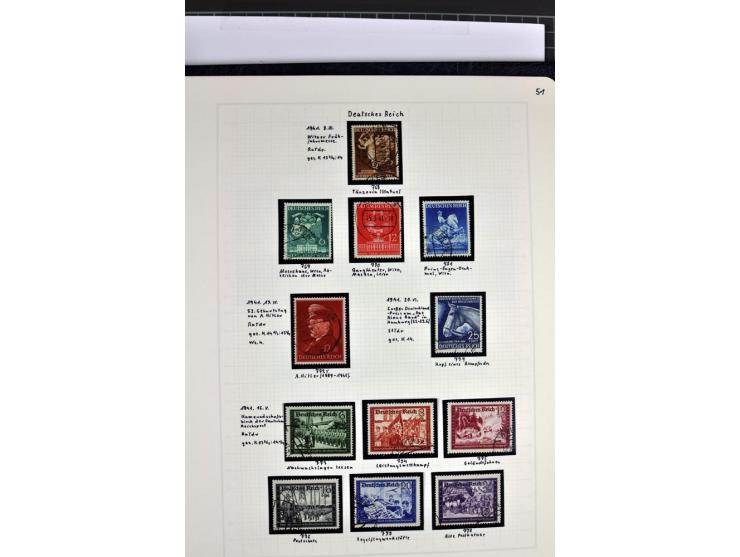 1872/1945, in den Hauptnummern augenscheinlich kpl. ungebrauchte und gestempelte Sammlung inkl. Dienstmarken im Vordruckalbum