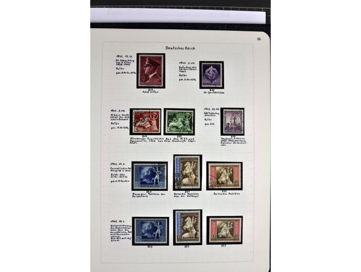 1872/1945, in den Hauptnummern augenscheinlich kpl. ungebrauchte und gestempelte Sammlung inkl. Dienstmarken im Vordruckalbum