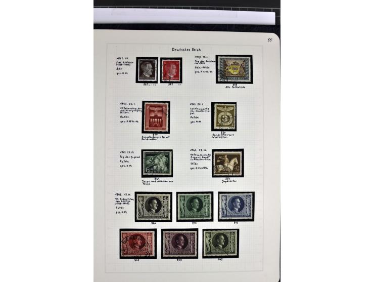 1872/1945, in den Hauptnummern augenscheinlich kpl. ungebrauchte und gestempelte Sammlung inkl. Dienstmarken im Vordruckalbum