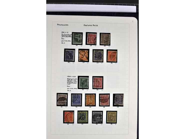 1872/1945, in den Hauptnummern augenscheinlich kpl. ungebrauchte und gestempelte Sammlung inkl. Dienstmarken im Vordruckalbum