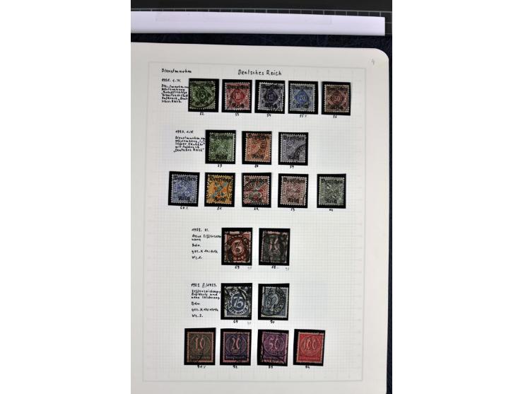 1872/1945, in den Hauptnummern augenscheinlich kpl. ungebrauchte und gestempelte Sammlung inkl. Dienstmarken im Vordruckalbum