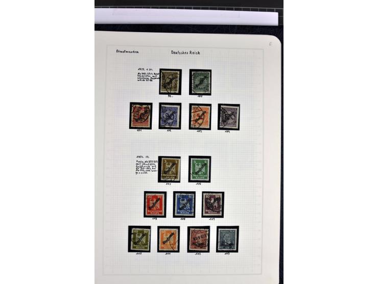 1872/1945, in den Hauptnummern augenscheinlich kpl. ungebrauchte und gestempelte Sammlung inkl. Dienstmarken im Vordruckalbum