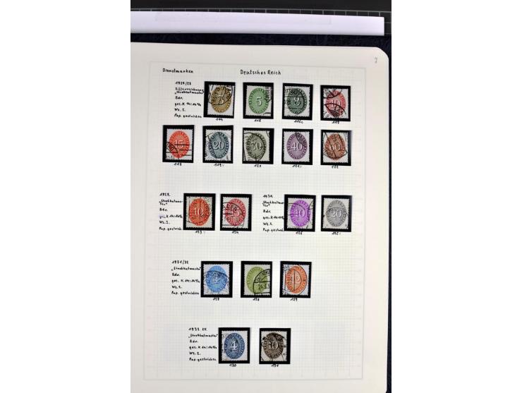 1872/1945, in den Hauptnummern augenscheinlich kpl. ungebrauchte und gestempelte Sammlung inkl. Dienstmarken im Vordruckalbum