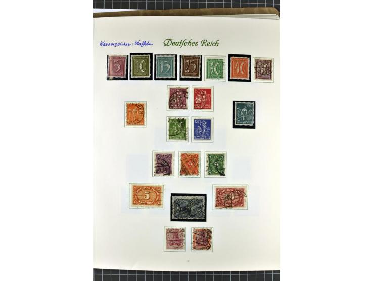 1872/1945, postfrische, ungebrauchte und gestempelte Sammlung mit u.a. Mi.-Nr. 24 sign. und Befund Hennies, 66II, 438-39, 456
