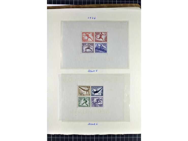 1872/1945, postfrische, ungebrauchte und gestempelte Sammlung mit u.a. Mi.-Nr. 24 sign. und Befund Hennies, 66II, 438-39, 456