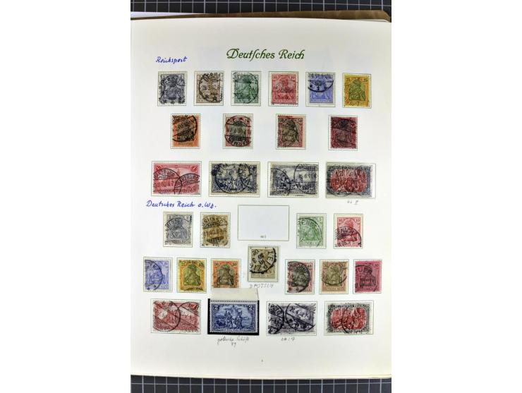 1872/1945, postfrische, ungebrauchte und gestempelte Sammlung mit u.a. Mi.-Nr. 24 sign. und Befund Hennies, 66II, 438-39, 456