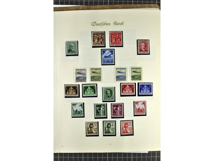 1872/1945, postfrische, ungebrauchte und gestempelte Sammlung mit u.a. Mi.-Nr. 24 sign. und Befund Hennies, 66II, 438-39, 456