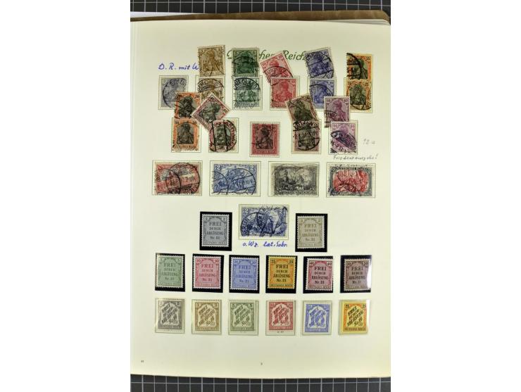1872/1945, postfrische, ungebrauchte und gestempelte Sammlung mit u.a. Mi.-Nr. 24 sign. und Befund Hennies, 66II, 438-39, 456