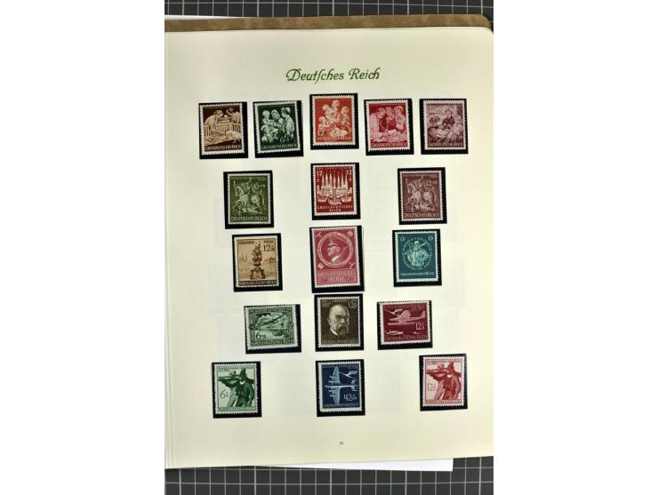 1872/1945, postfrische, ungebrauchte und gestempelte Sammlung mit u.a. Mi.-Nr. 24 sign. und Befund Hennies, 66II, 438-39, 456