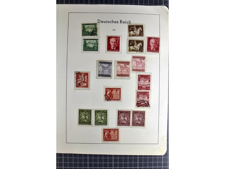 1872/1945, vorwiegend gestempelte Sammlung, beginnend mit schönem Brustschildteil, danach mit einigen besseren u.a. Mi.-Nr. 6