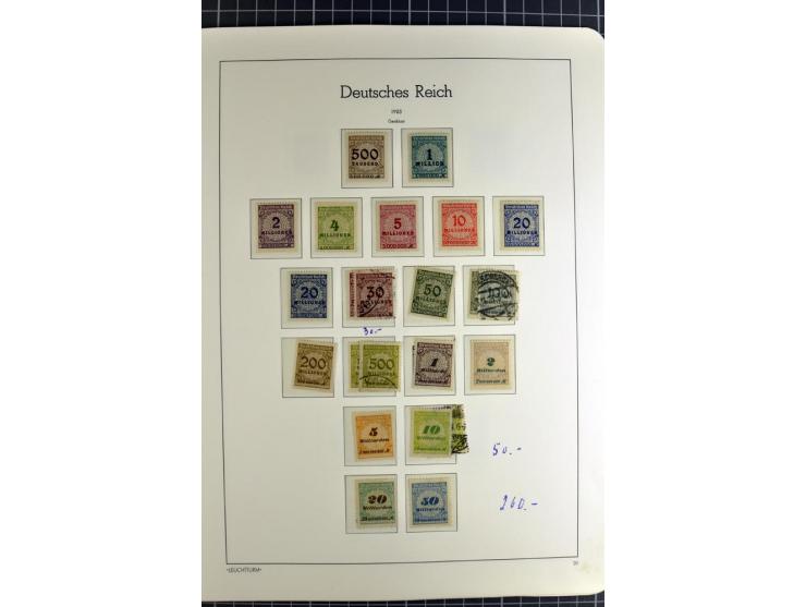 1872/1945, vorwiegend gestempelte Sammlung, beginnend mit schönem Brustschildteil, danach mit einigen besseren u.a. Mi.-Nr. 6