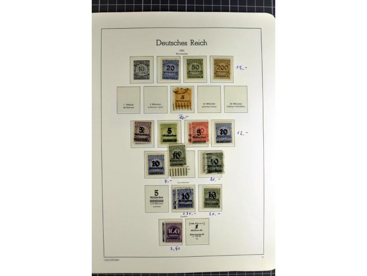 1872/1945, vorwiegend gestempelte Sammlung, beginnend mit schönem Brustschildteil, danach mit einigen besseren u.a. Mi.-Nr. 6