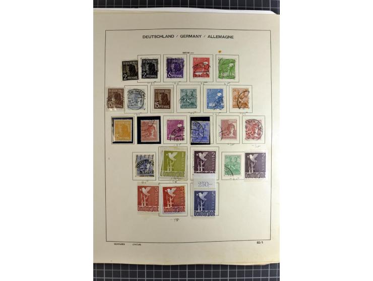 1872/1945, vorwiegend gestempelte Sammlung, beginnend mit schönem Brustschildteil, danach mit einigen besseren u.a. Mi.-Nr. 6