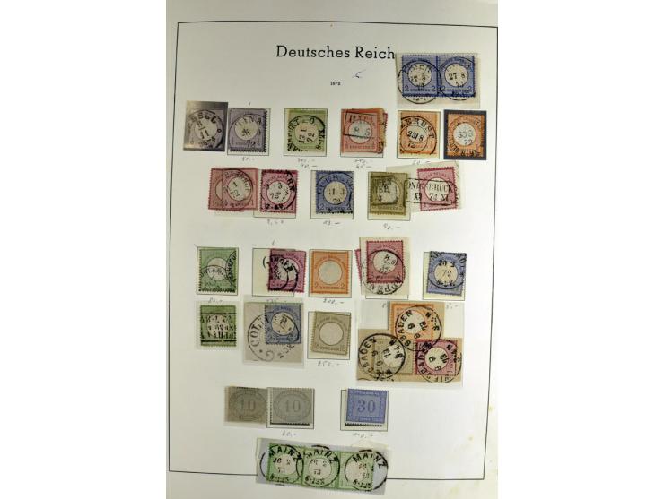 1872/1945, vorwiegend gestempelte Sammlung, beginnend mit schönem Brustschildteil, danach mit einigen besseren u.a. Mi.-Nr. 6