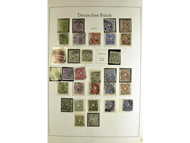1872/1945, vorwiegend gestempelte Sammlung, beginnend mit schönem Brustschildteil, danach mit einigen besseren u.a. Mi.-Nr. 6