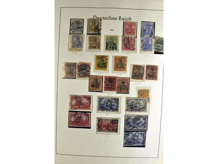 1872/1945, vorwiegend gestempelte Sammlung, beginnend mit schönem Brustschildteil, danach mit einigen besseren u.a. Mi.-Nr. 6