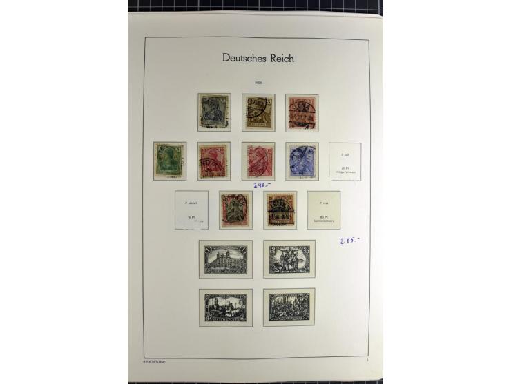 1872/1945, vorwiegend gestempelte Sammlung, beginnend mit schönem Brustschildteil, danach mit einigen besseren u.a. Mi.-Nr. 6