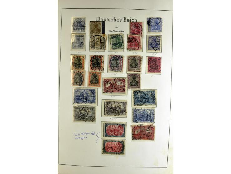 1872/1945, vorwiegend gestempelte Sammlung, beginnend mit schönem Brustschildteil, danach mit einigen besseren u.a. Mi.-Nr. 6