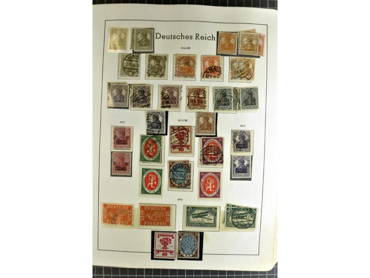 1872/1945, vorwiegend gestempelte Sammlung, beginnend mit schönem Brustschildteil, danach mit einigen besseren u.a. Mi.-Nr. 6