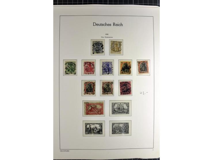 1872/1945, vorwiegend gestempelte Sammlung, beginnend mit schönem Brustschildteil, danach mit einigen besseren u.a. Mi.-Nr. 6