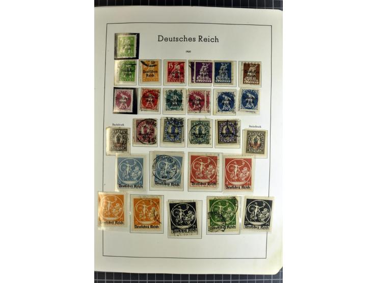 1872/1945, vorwiegend gestempelte Sammlung, beginnend mit schönem Brustschildteil, danach mit einigen besseren u.a. Mi.-Nr. 6