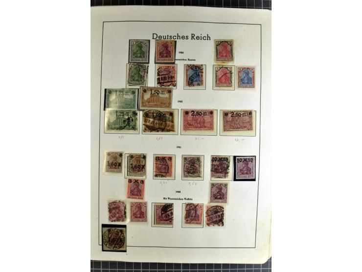 1872/1945, vorwiegend gestempelte Sammlung, beginnend mit schönem Brustschildteil, danach mit einigen besseren u.a. Mi.-Nr. 6