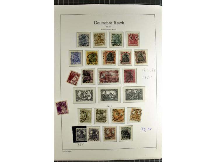 1872/1945, vorwiegend gestempelte Sammlung, beginnend mit schönem Brustschildteil, danach mit einigen besseren u.a. Mi.-Nr. 6