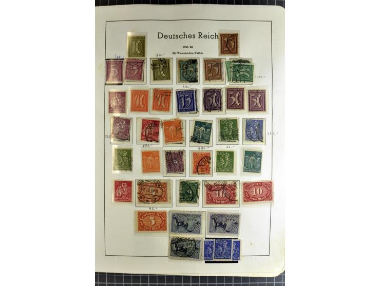 1872/1945, vorwiegend gestempelte Sammlung, beginnend mit schönem Brustschildteil, danach mit einigen besseren u.a. Mi.-Nr. 6