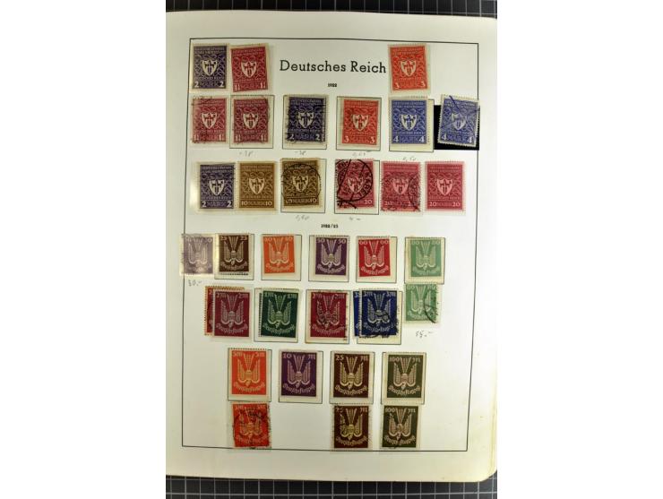 1872/1945, vorwiegend gestempelte Sammlung, beginnend mit schönem Brustschildteil, danach mit einigen besseren u.a. Mi.-Nr. 6
