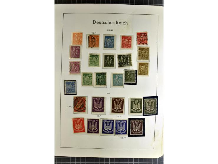 1872/1945, vorwiegend gestempelte Sammlung, beginnend mit schönem Brustschildteil, danach mit einigen besseren u.a. Mi.-Nr. 6