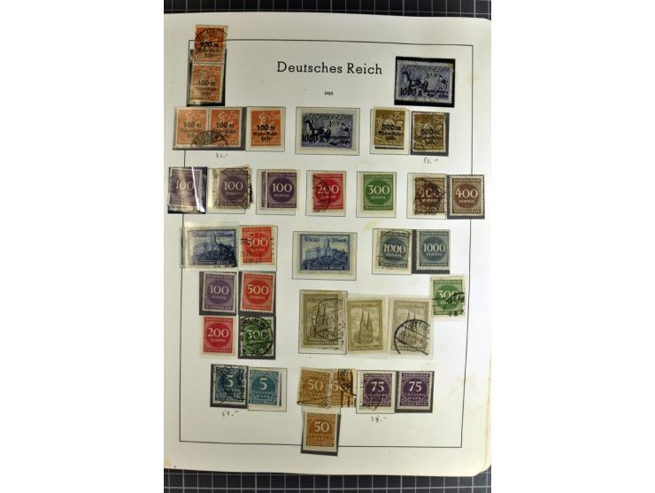 1872/1945, vorwiegend gestempelte Sammlung, beginnend mit schönem Brustschildteil, danach mit einigen besseren u.a. Mi.-Nr. 6