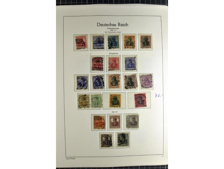 1872/1945, vorwiegend gestempelte Sammlung, beginnend mit schönem Brustschildteil, danach mit einigen besseren u.a. Mi.-Nr. 6