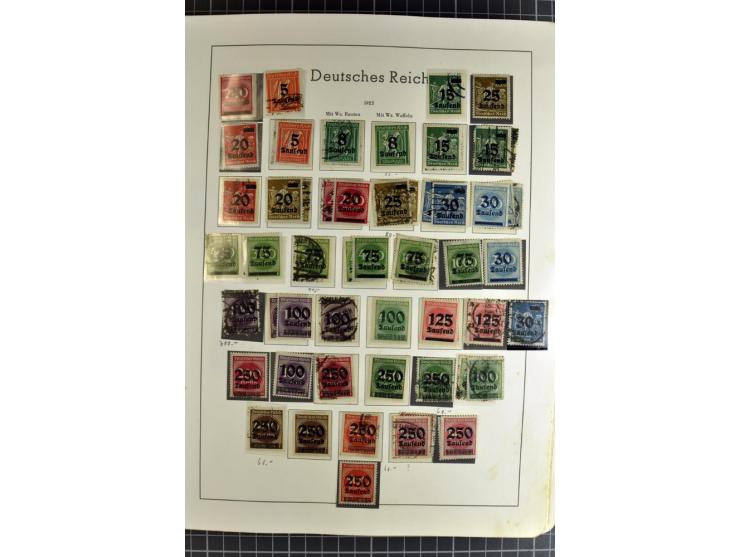 1872/1945, vorwiegend gestempelte Sammlung, beginnend mit schönem Brustschildteil, danach mit einigen besseren u.a. Mi.-Nr. 6