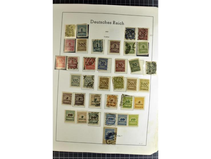 1872/1945, vorwiegend gestempelte Sammlung, beginnend mit schönem Brustschildteil, danach mit einigen besseren u.a. Mi.-Nr. 6