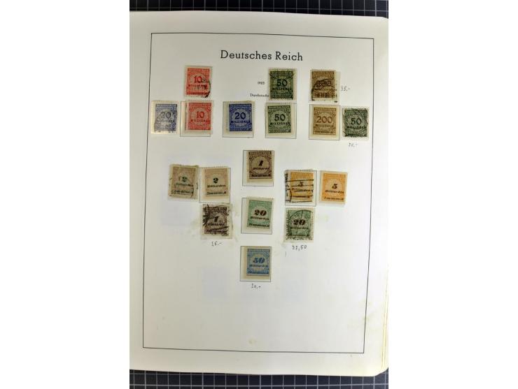 1872/1945, vorwiegend gestempelte Sammlung, beginnend mit schönem Brustschildteil, danach mit einigen besseren u.a. Mi.-Nr. 6