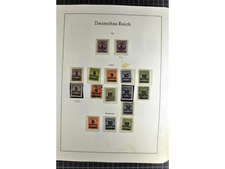1872/1945, vorwiegend gestempelte Sammlung, beginnend mit schönem Brustschildteil, danach mit einigen besseren u.a. Mi.-Nr. 6