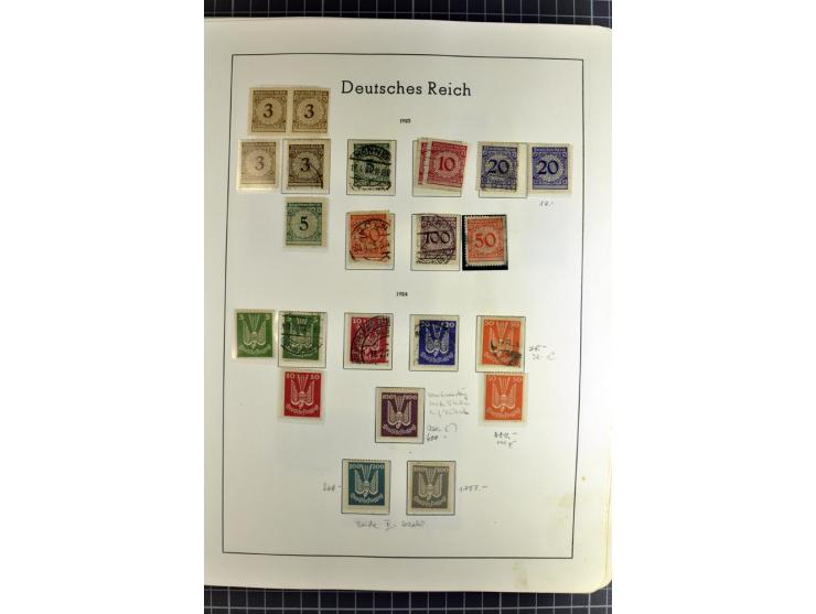 1872/1945, vorwiegend gestempelte Sammlung, beginnend mit schönem Brustschildteil, danach mit einigen besseren u.a. Mi.-Nr. 6