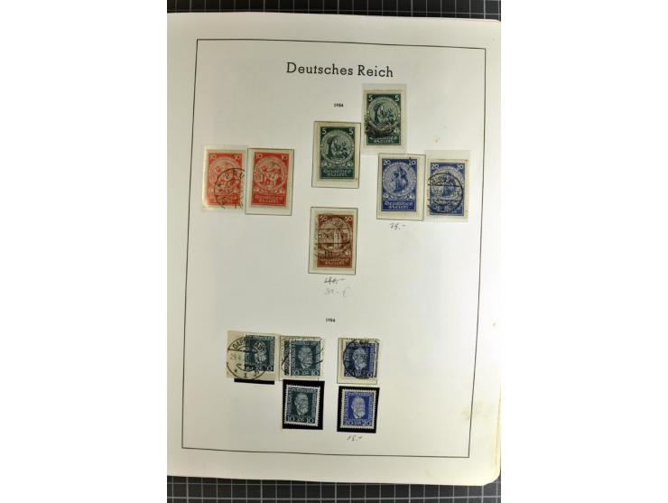 1872/1945, vorwiegend gestempelte Sammlung, beginnend mit schönem Brustschildteil, danach mit einigen besseren u.a. Mi.-Nr. 6