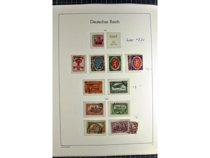 1872/1945, vorwiegend gestempelte Sammlung, beginnend mit schönem Brustschildteil, danach mit einigen besseren u.a. Mi.-Nr. 6