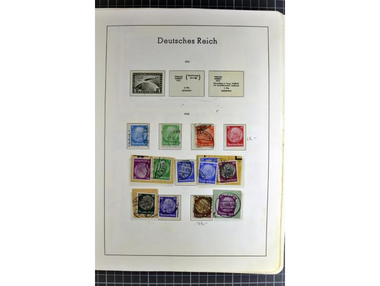 1872/1945, vorwiegend gestempelte Sammlung, beginnend mit schönem Brustschildteil, danach mit einigen besseren u.a. Mi.-Nr. 6