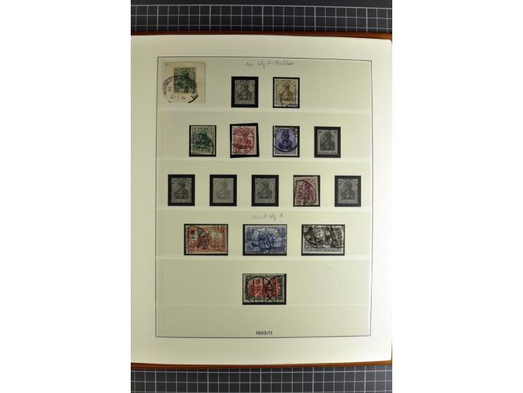 1872/1945, postfrische, ungebrauchte und gestempelte Sammlung mit u.a. Mi.-Nr. 66, 438-39, 458 auf Brief, 496 und 197 zusamme