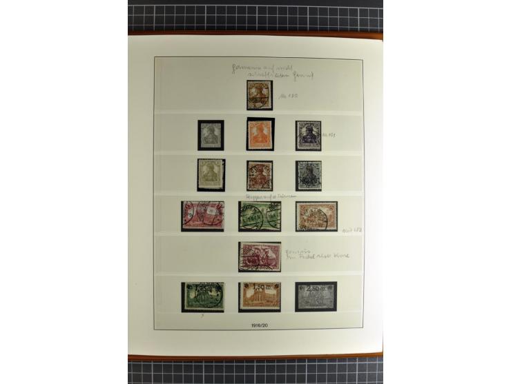 1872/1945, postfrische, ungebrauchte und gestempelte Sammlung mit u.a. Mi.-Nr. 66, 438-39, 458 auf Brief, 496 und 197 zusamme